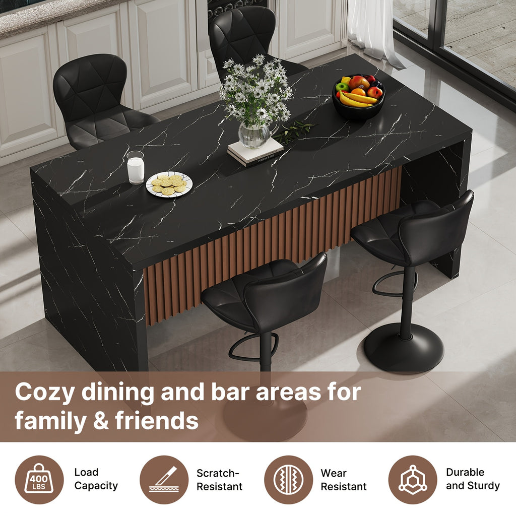 67 table set 4 bar stools large kitchen island table modern - Temu