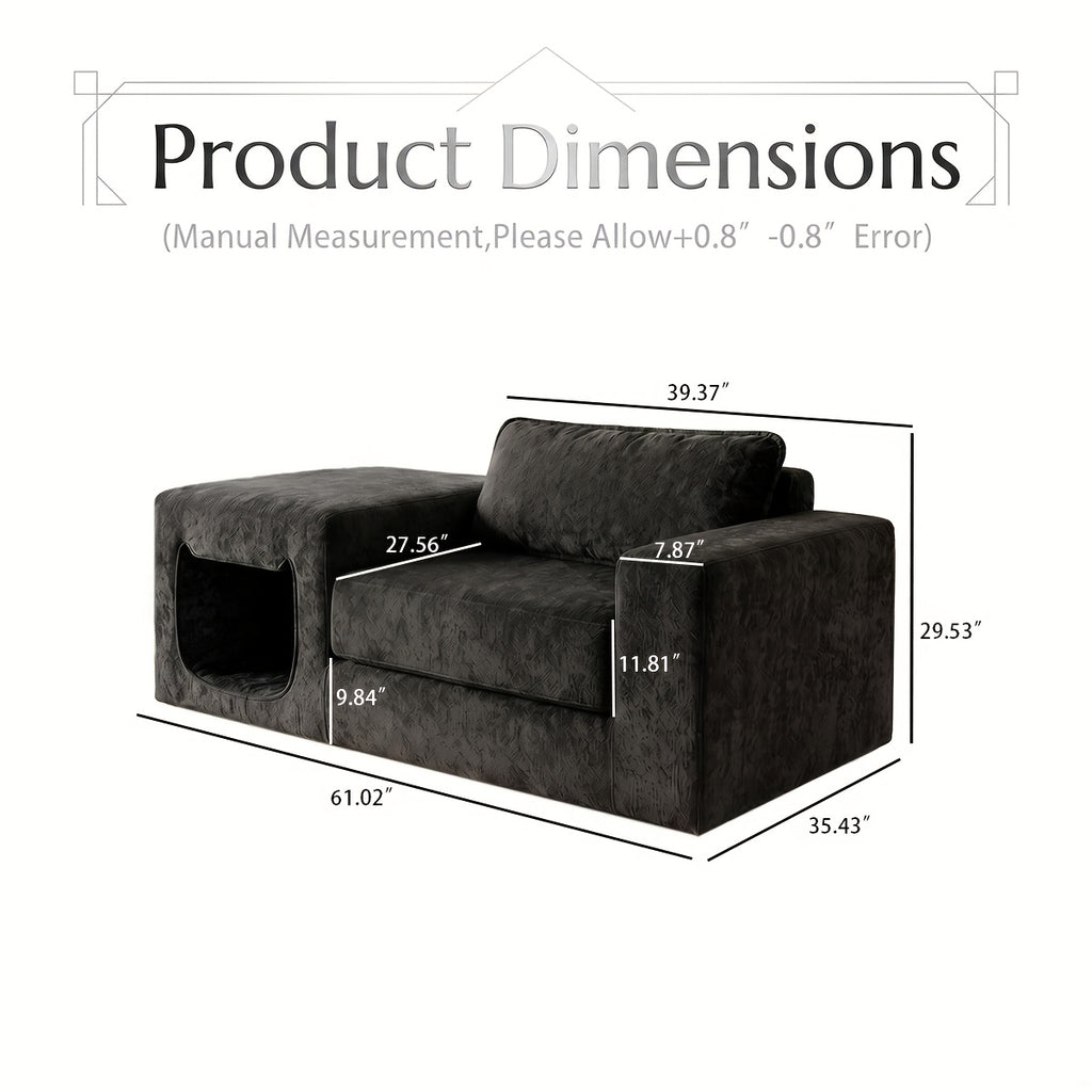 in one sofa humans pets chenille fabric single seater lounge - Temu