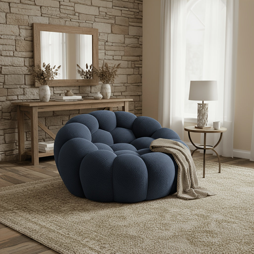 luxury fabric round sofa living room furniture modern sofa - Temu
