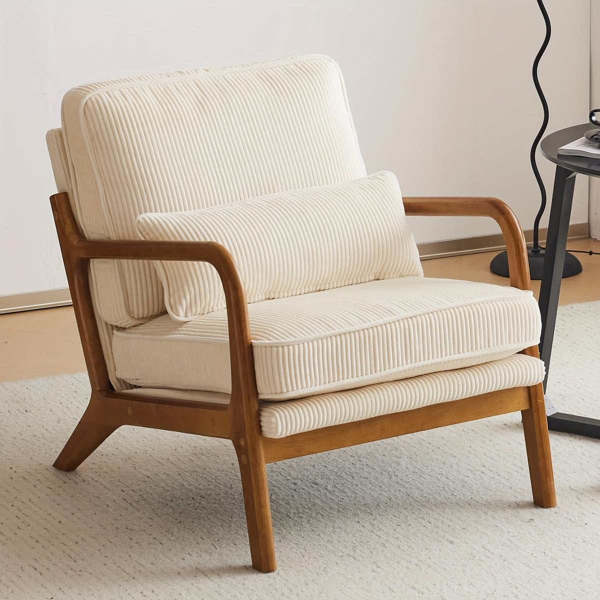 corduroy accent chair   century - Temu