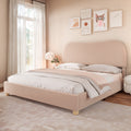 upholstered boucle bed frame adjustable headboard   - Temu