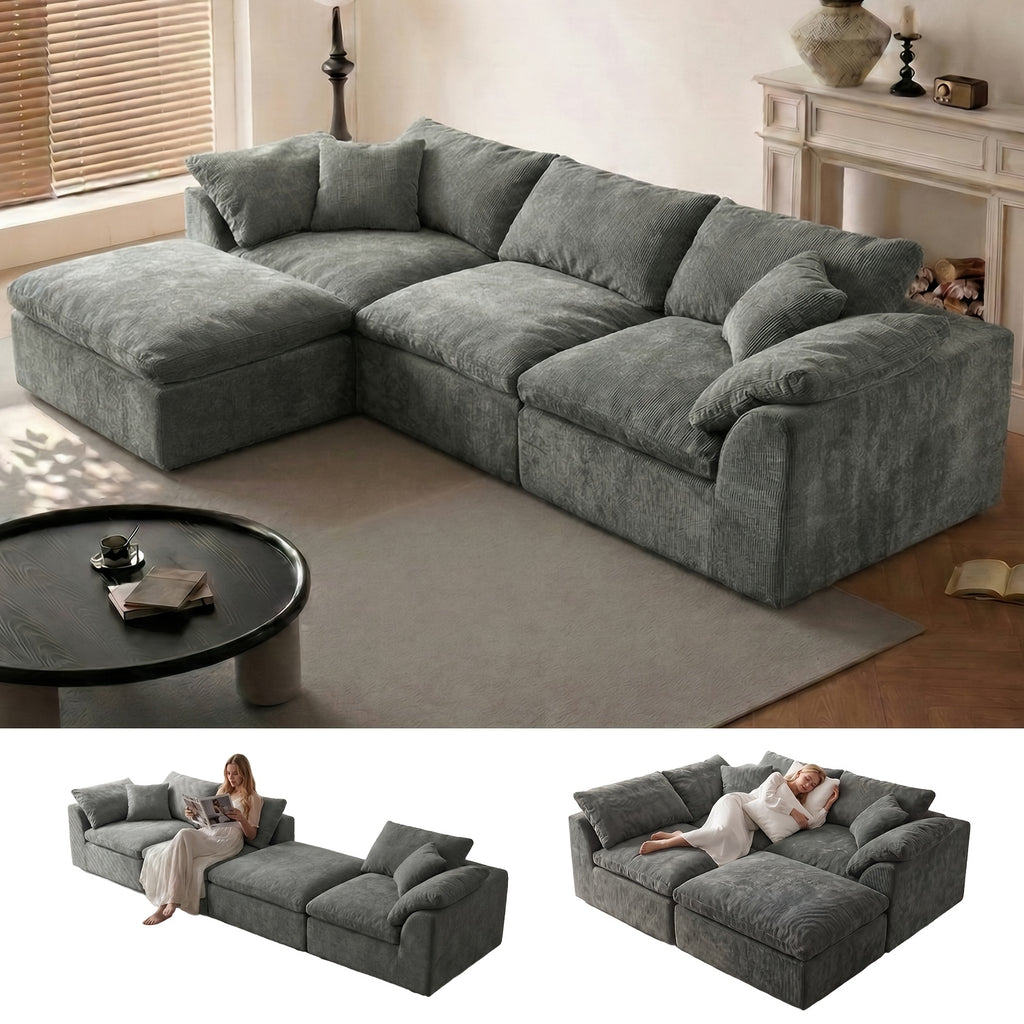 cloud shaped l shaped sofa living room frameless comfortable - Temu