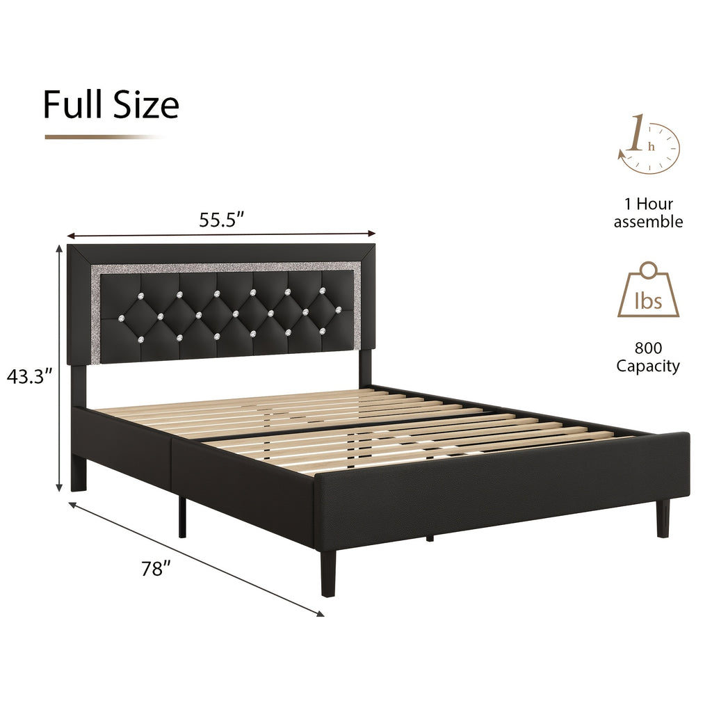 twin full queen size bed frame diamond headboard wood slats - Temu