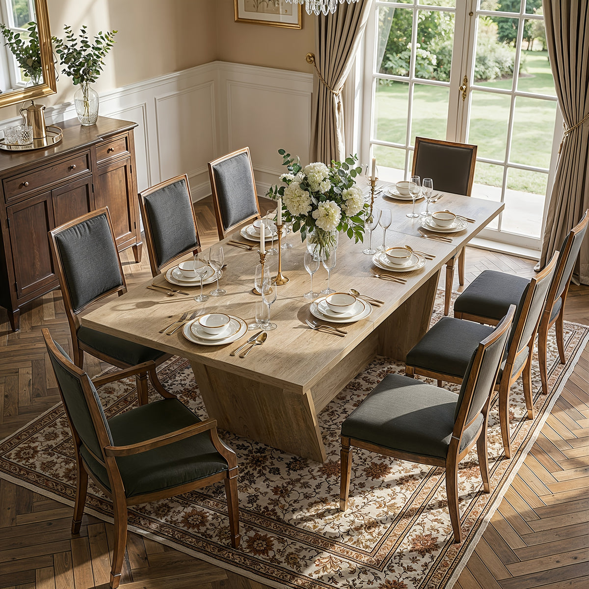 modern 6 8 person table 81 5 wide large rectangular dining - Temu