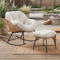 outdoor terrace footstool rocking chair oversized papasan - Temu