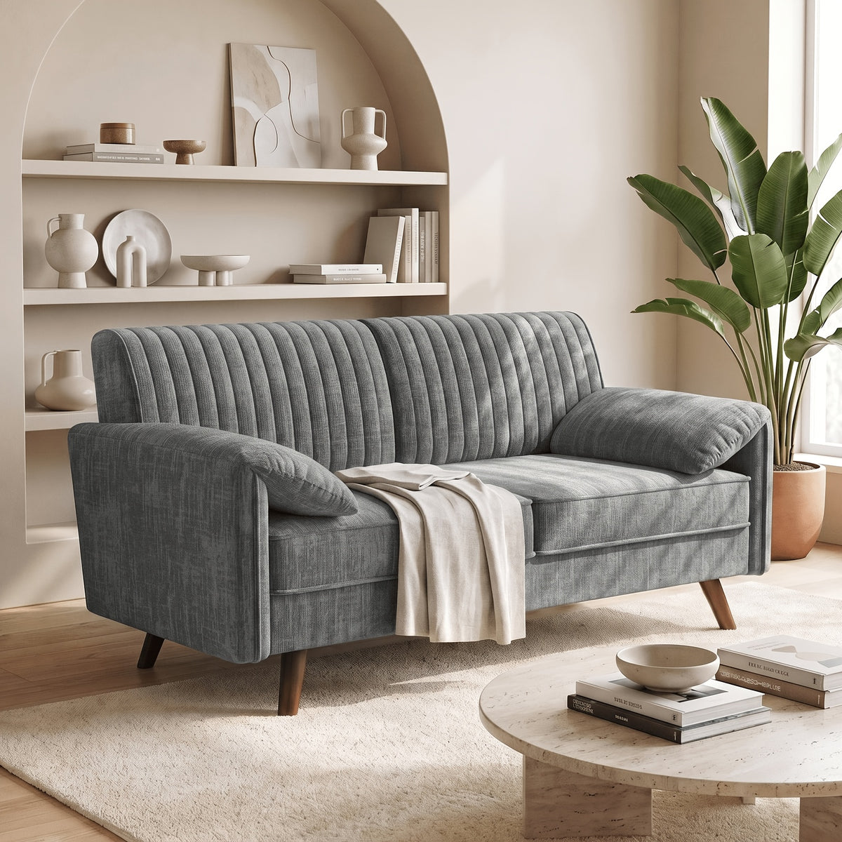 1pc 64 5 chenille loveseat soft padded   compact 2 seater - Temu