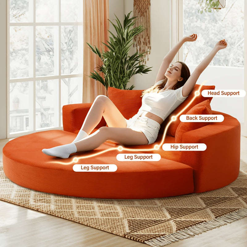 convertible sofa bed round folding   upholstered sofa - Temu