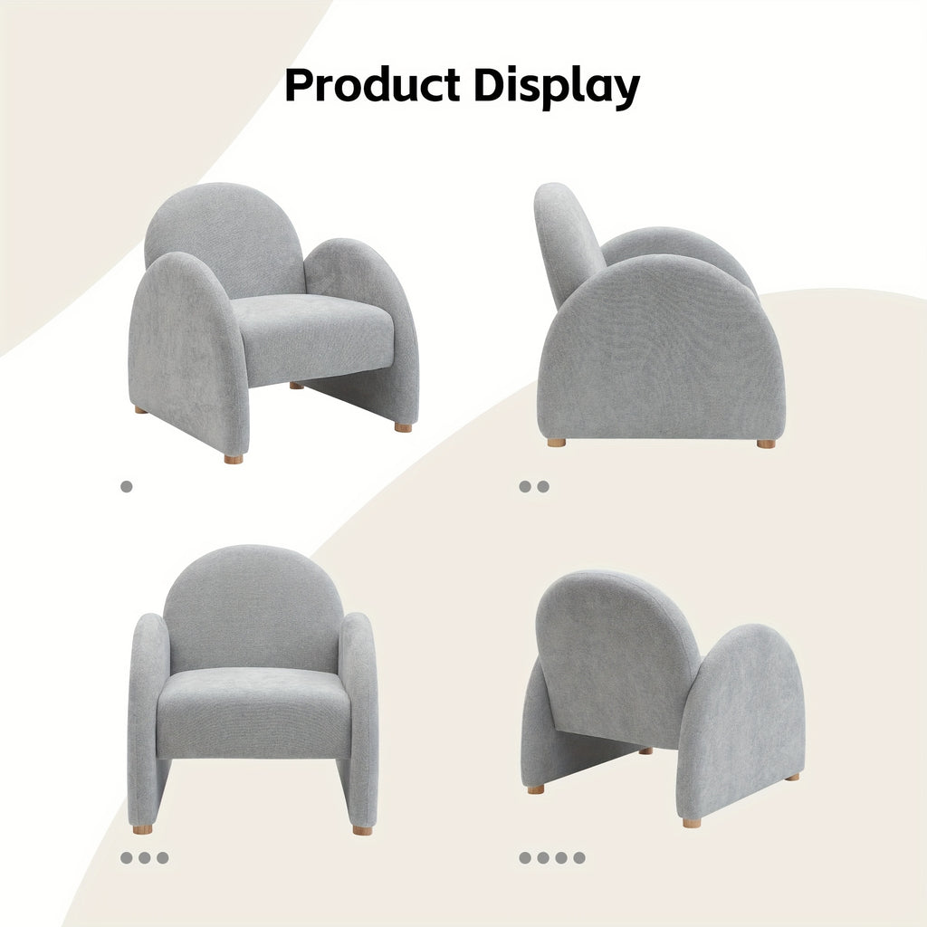 modern accent chair upholstered boucle arm single sofa comfy - Temu