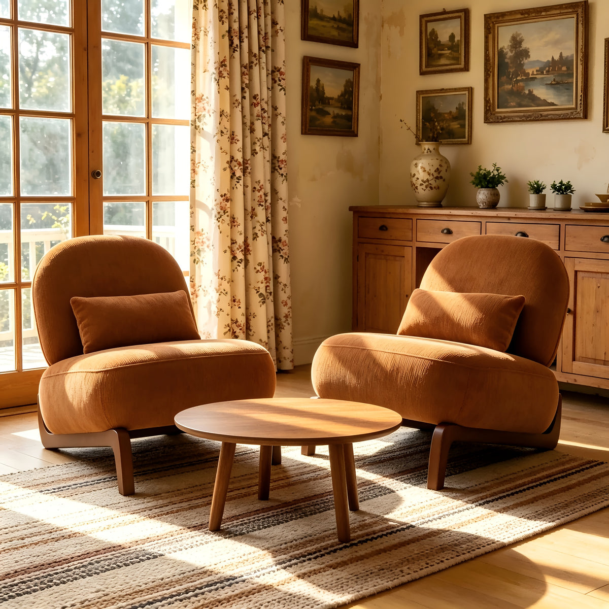 single person lazy sofa without armrests solid wood curved - Temu