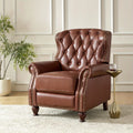 genuine leather recliner chair solid wood legs modern - Temu