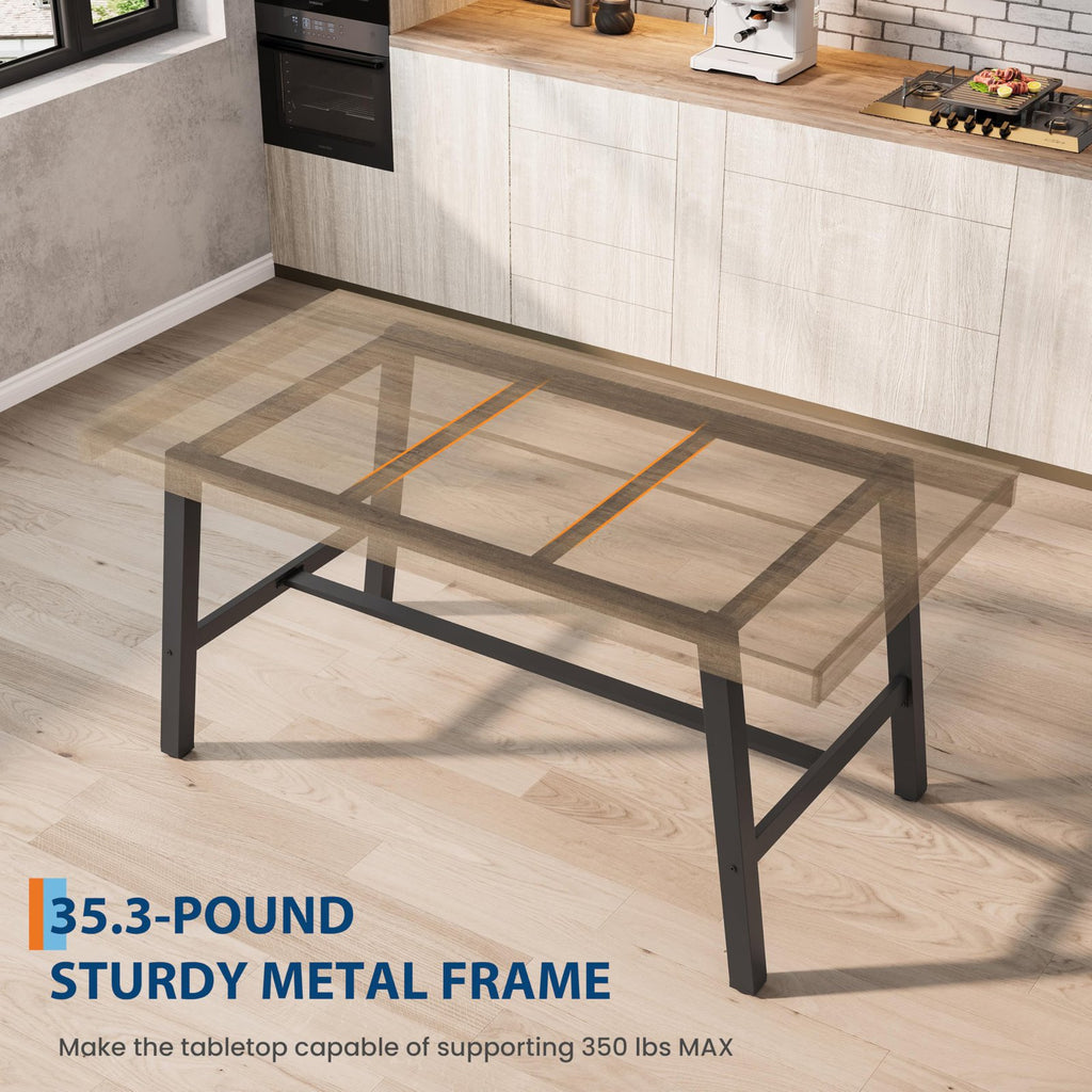 55 rustic industrial dining table   table - Temu