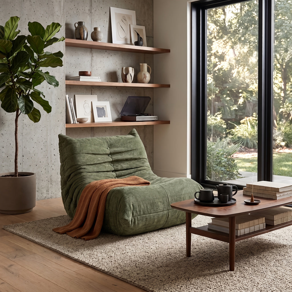oversized bean bag chair   premium fabric foam filled - Temu