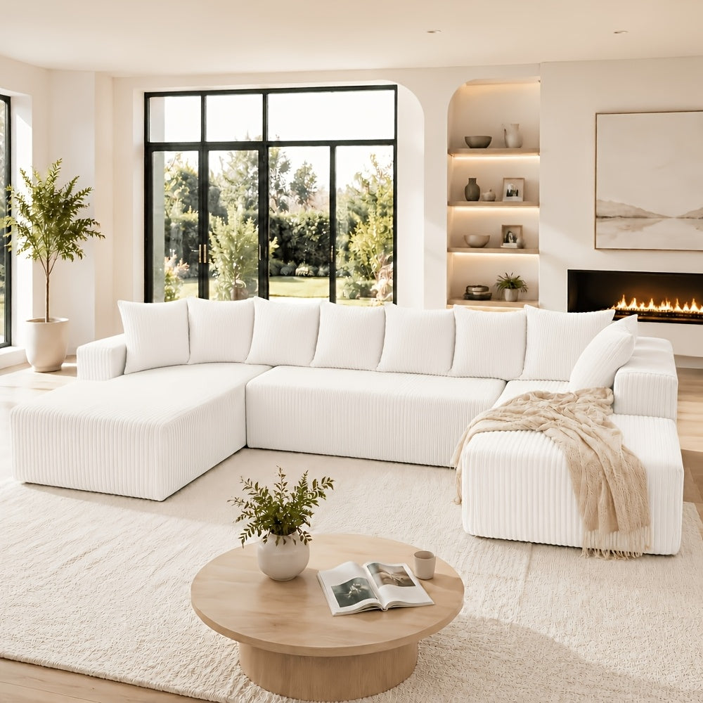 oversized u shaped modular sectional sofa chaise plush - Temu