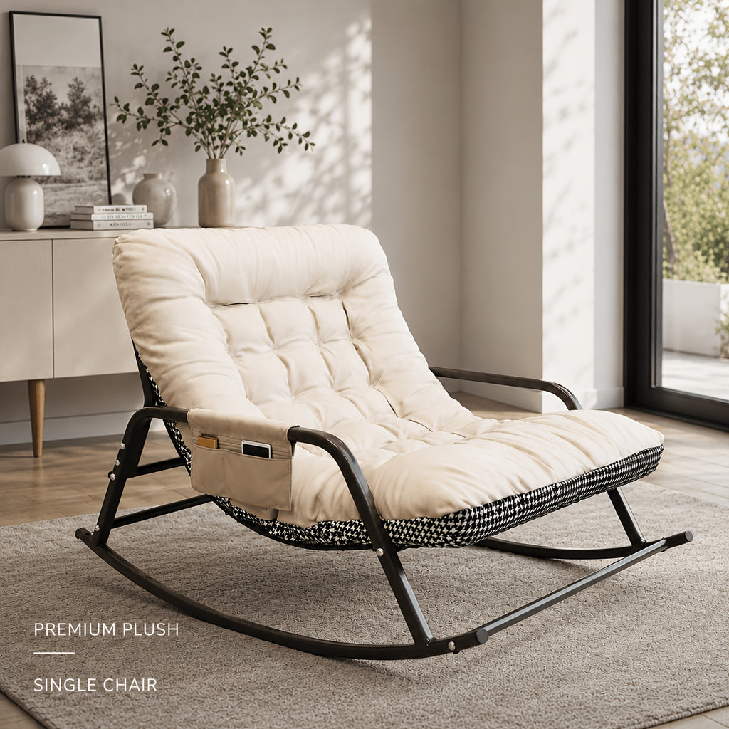 lazy rocking lounge chair soft padded recliner rocker chair - Temu