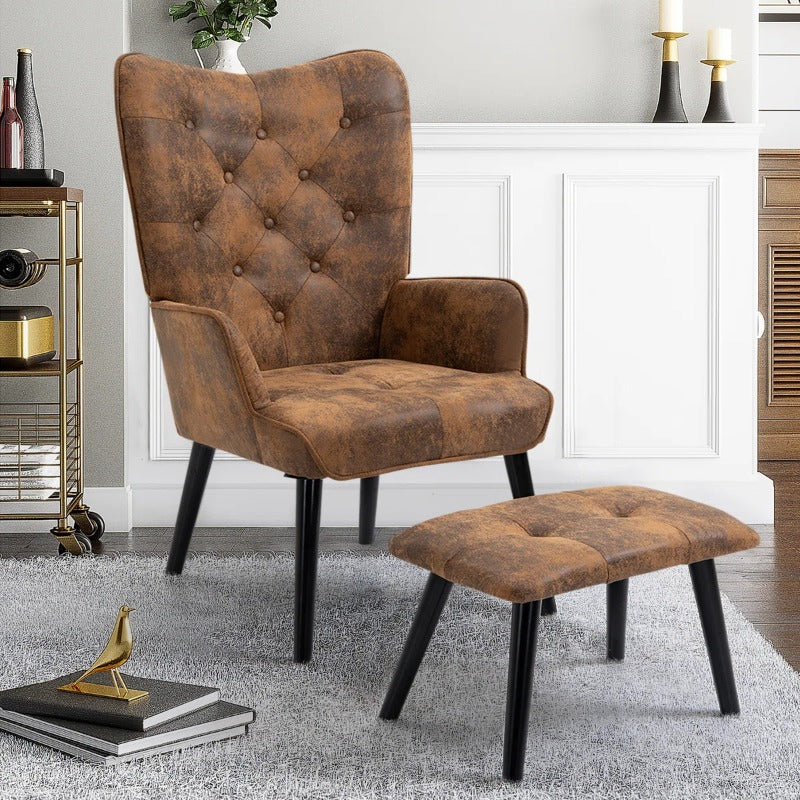 accent chair   upholstered lounge chair footrest - Temu