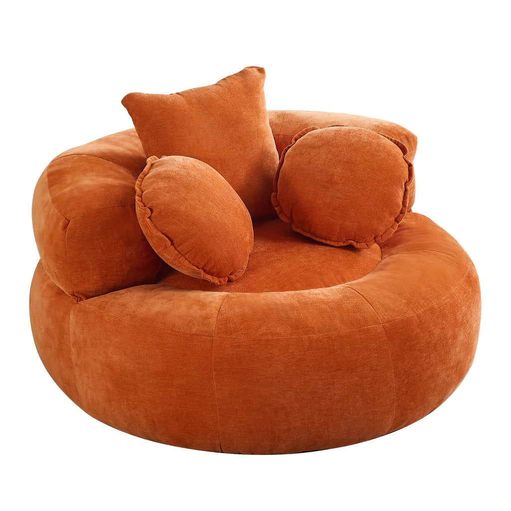 round oversized chair floor sofa chair chenille compressed - Temu