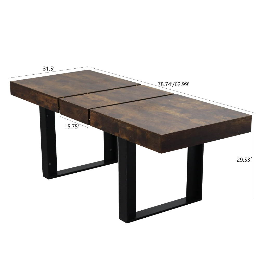 extendable dining room table 6 8 10   wooden - Temu