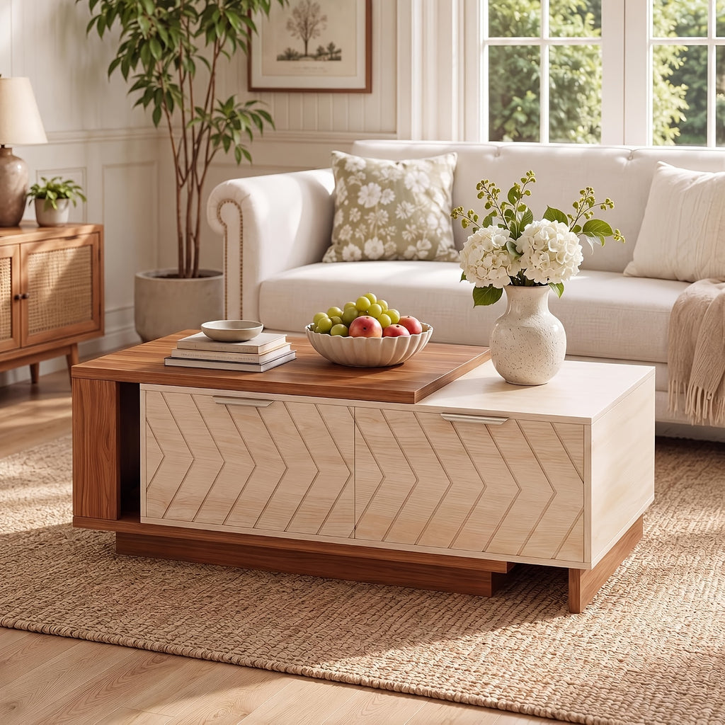 42 65 extendable coffee table storage   century modern - Temu