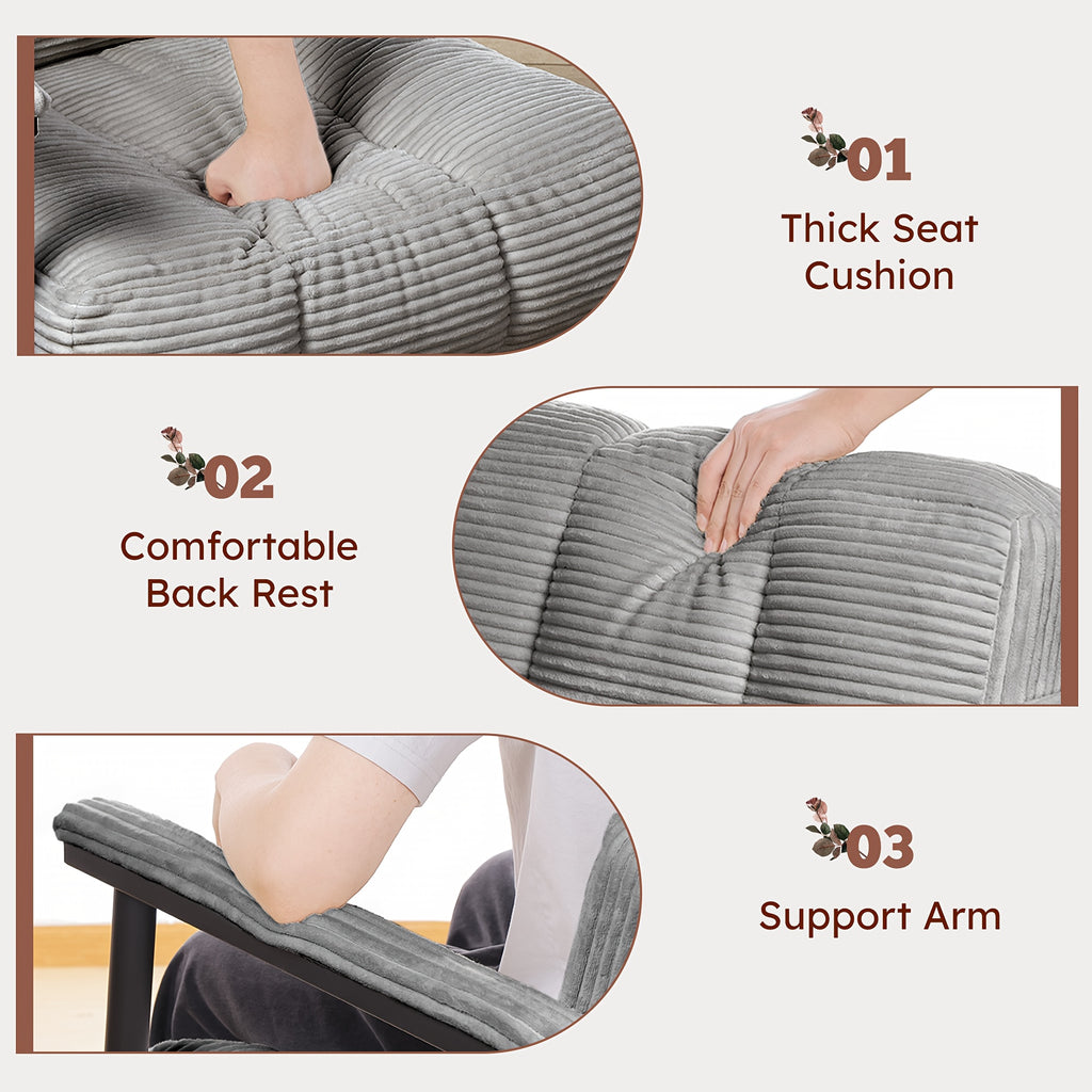 century modern striped recliner chair thick - Temu