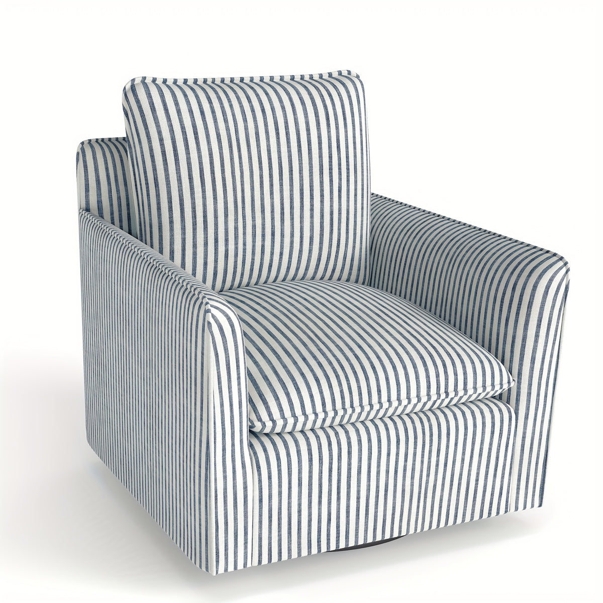 modern brown metal swivel accent chair thick padded backrest - Temu