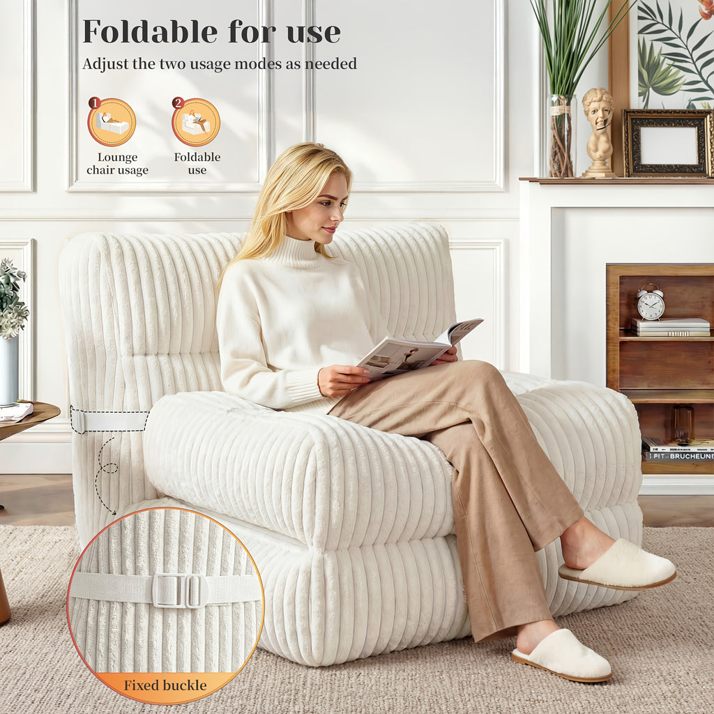 bean bag chair 31 5 high back ergonomic lounge chair 4 - Temu