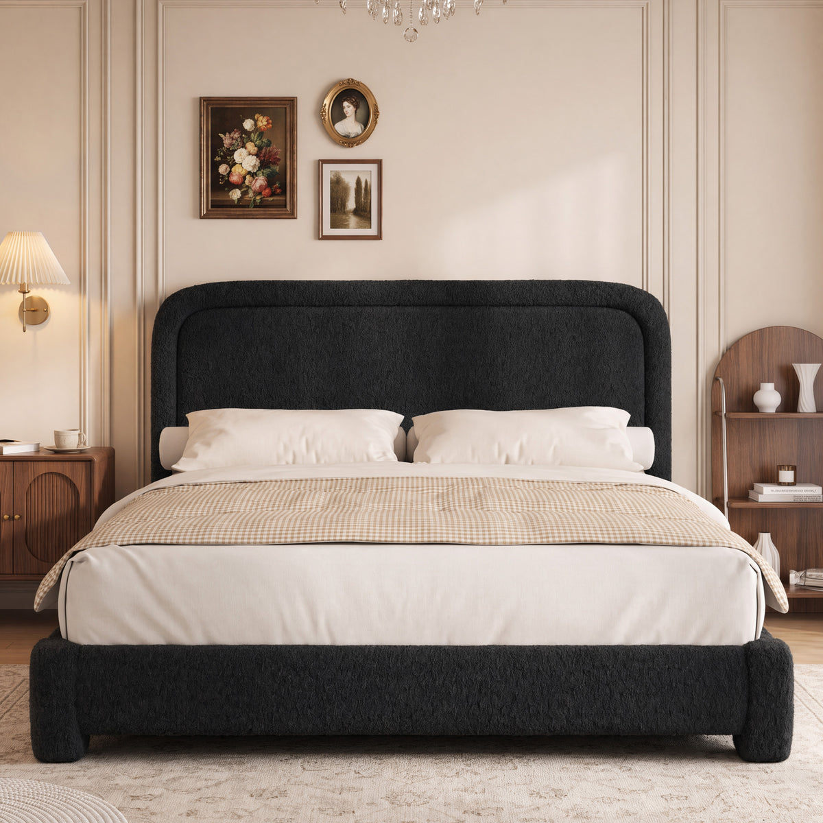 full queen king size bed frame adjustable headboard - Temu