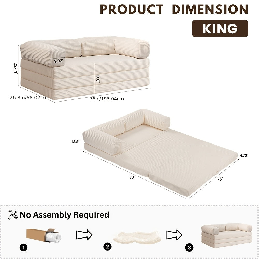 4 in 1 convertible sofa bed futon foldable sleeper system - Temu