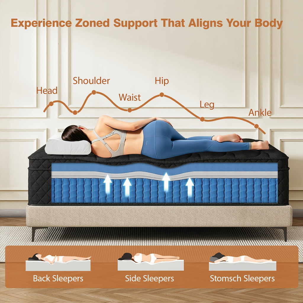 luxury 12 inch cooling gel memory foam   mattress - Temu