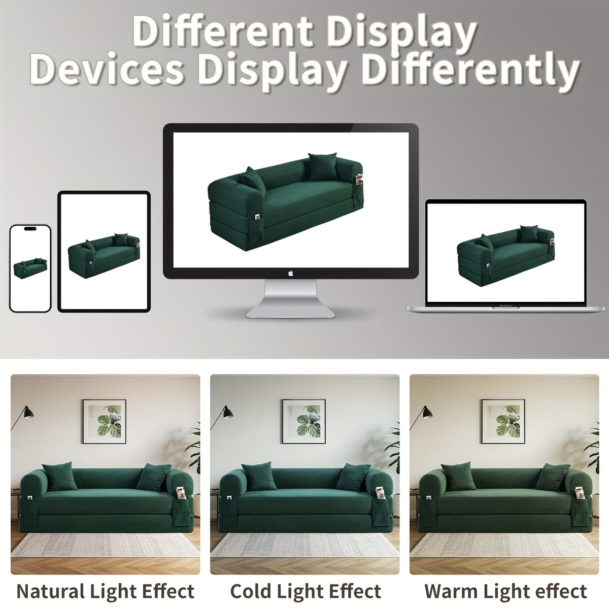 80 convertible sofa bed 3 in 1 corduroy folding pull couch - Temu