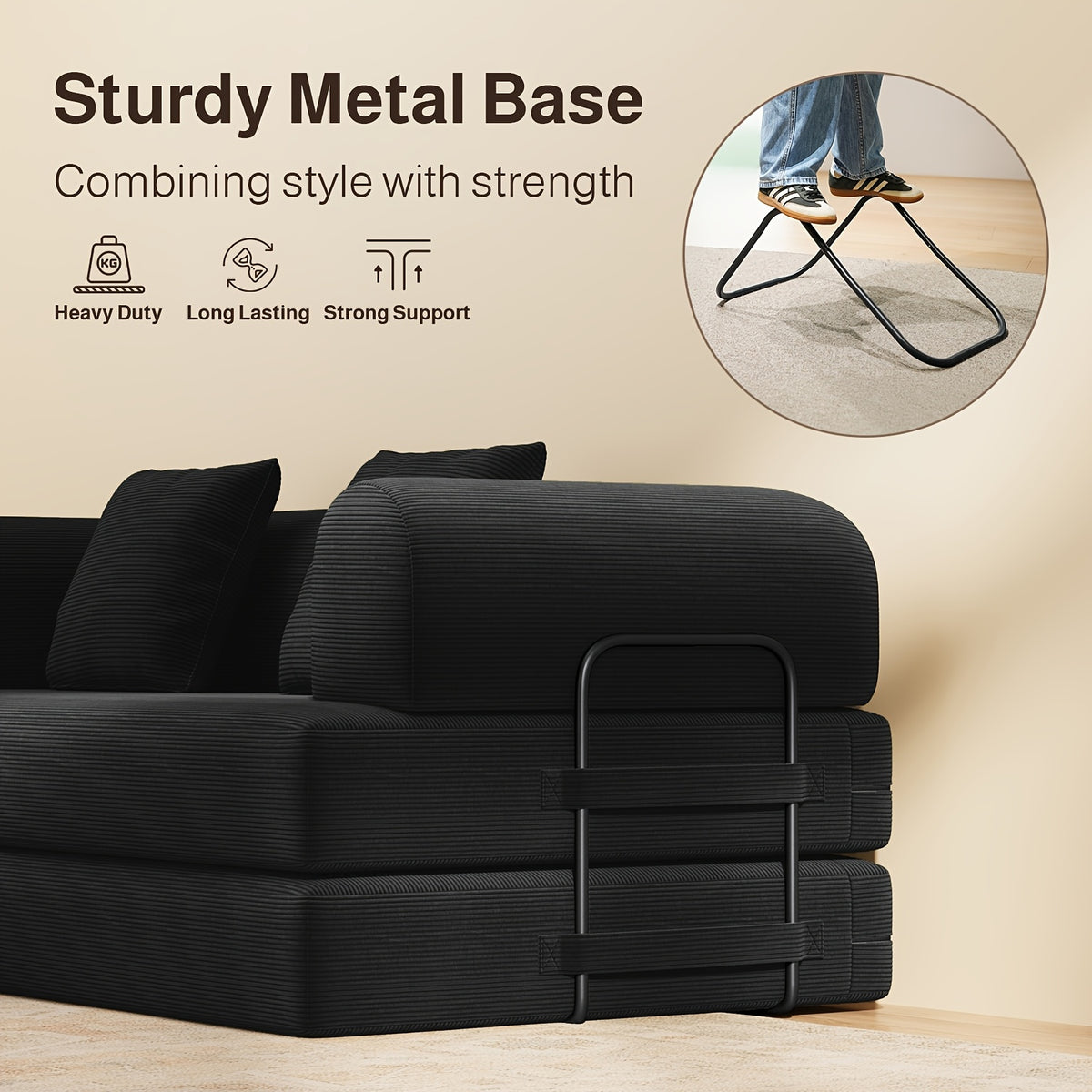 5 in 1 folding multi   bed oversized corduroy - Temu