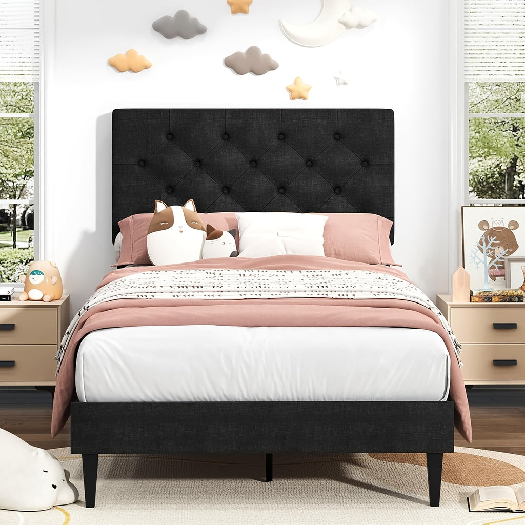 halloween twin full queen king bed frames upholstered - Temu