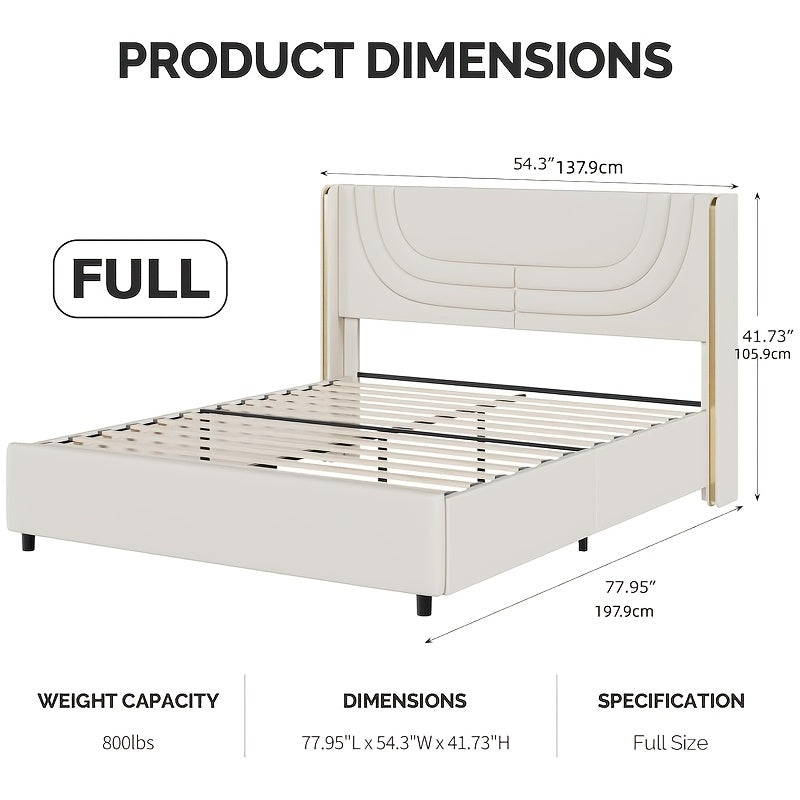 twin full queen size bed frame led lights bed headboard - Temu