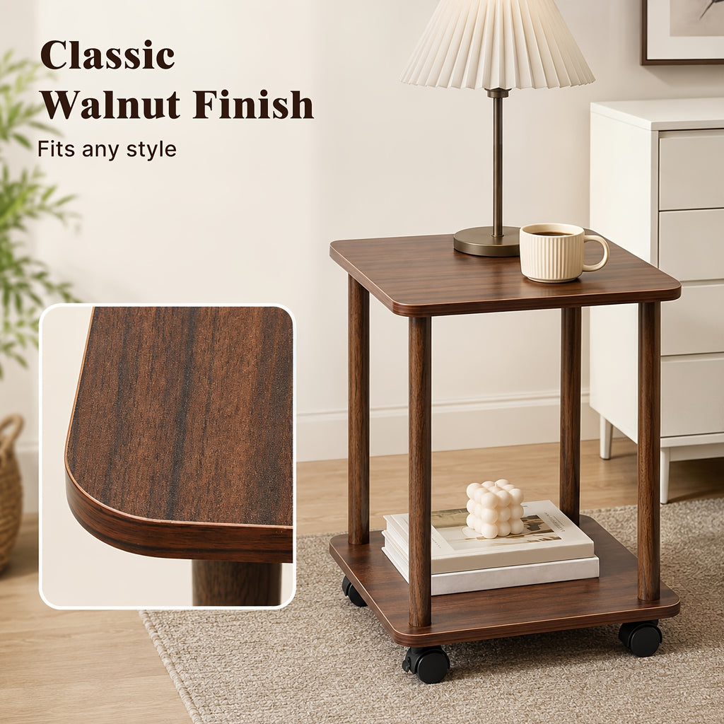 side table end table 2 tier storage shelf   legs - Temu