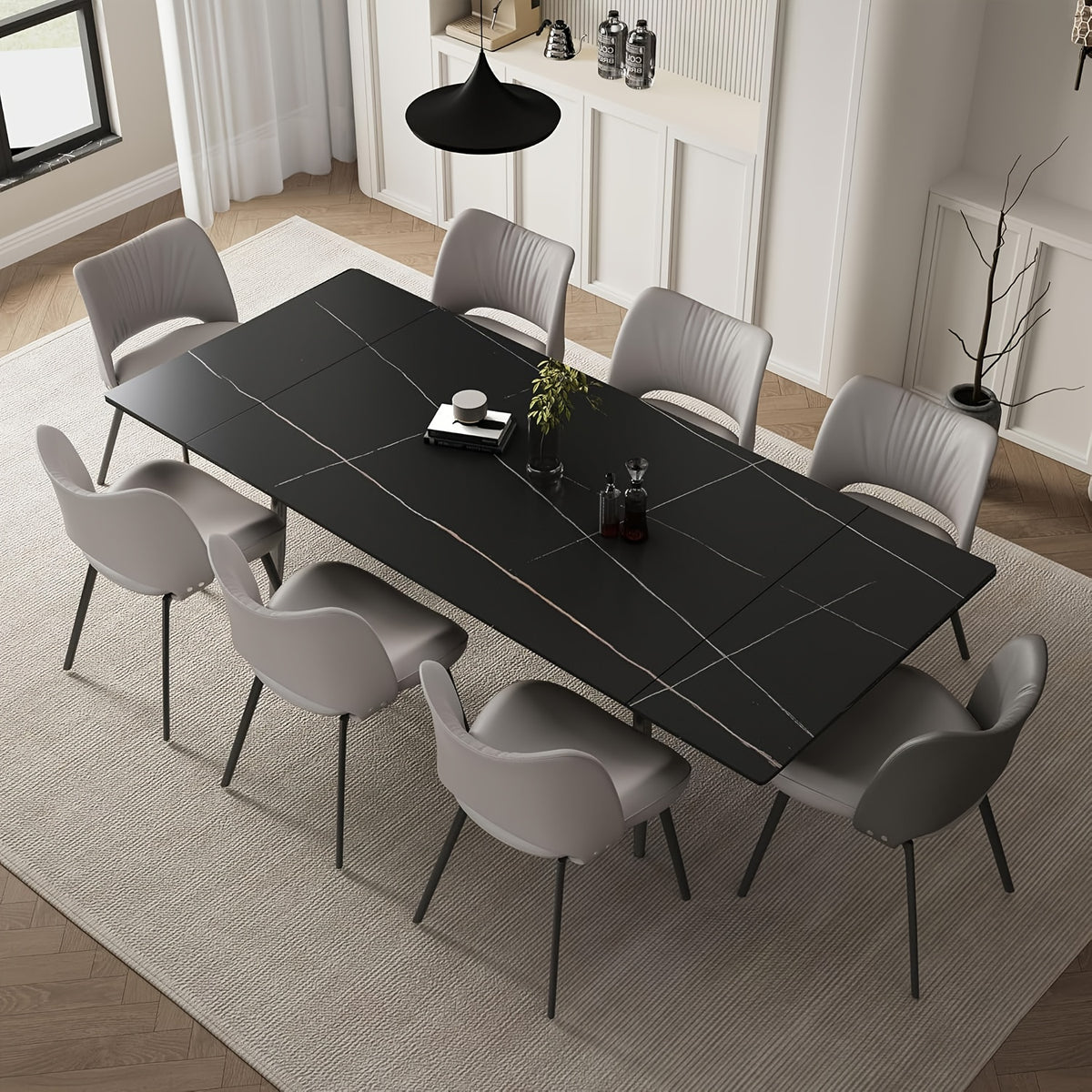 industrial style extendable dining table   metal - Temu