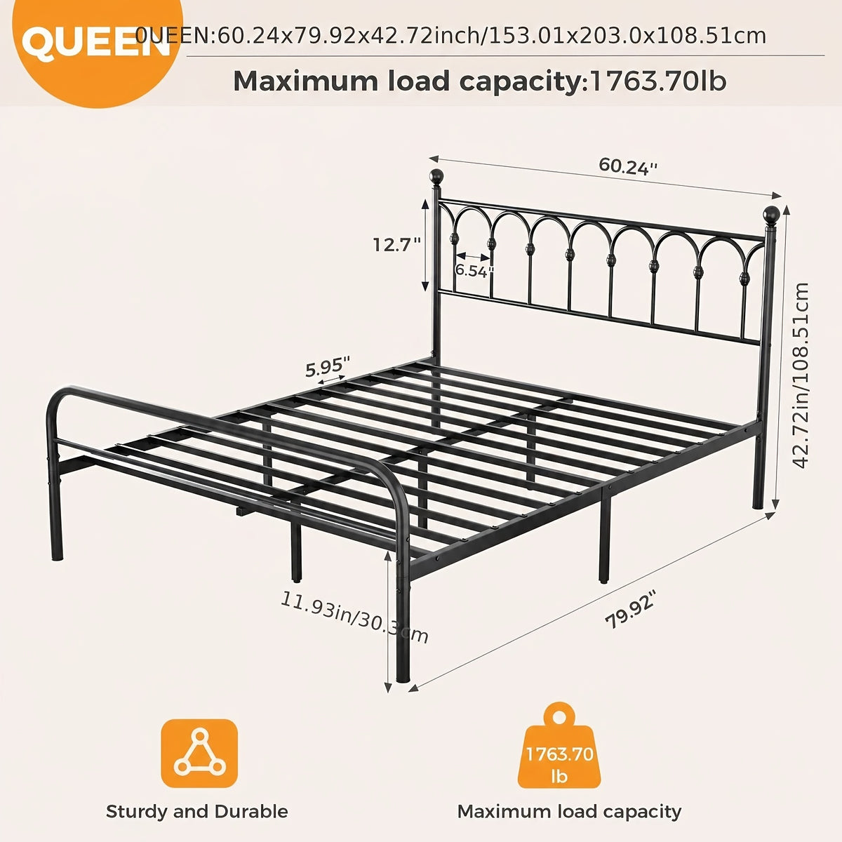 a metal bed frame featuring bed storage a rounded base - Temu