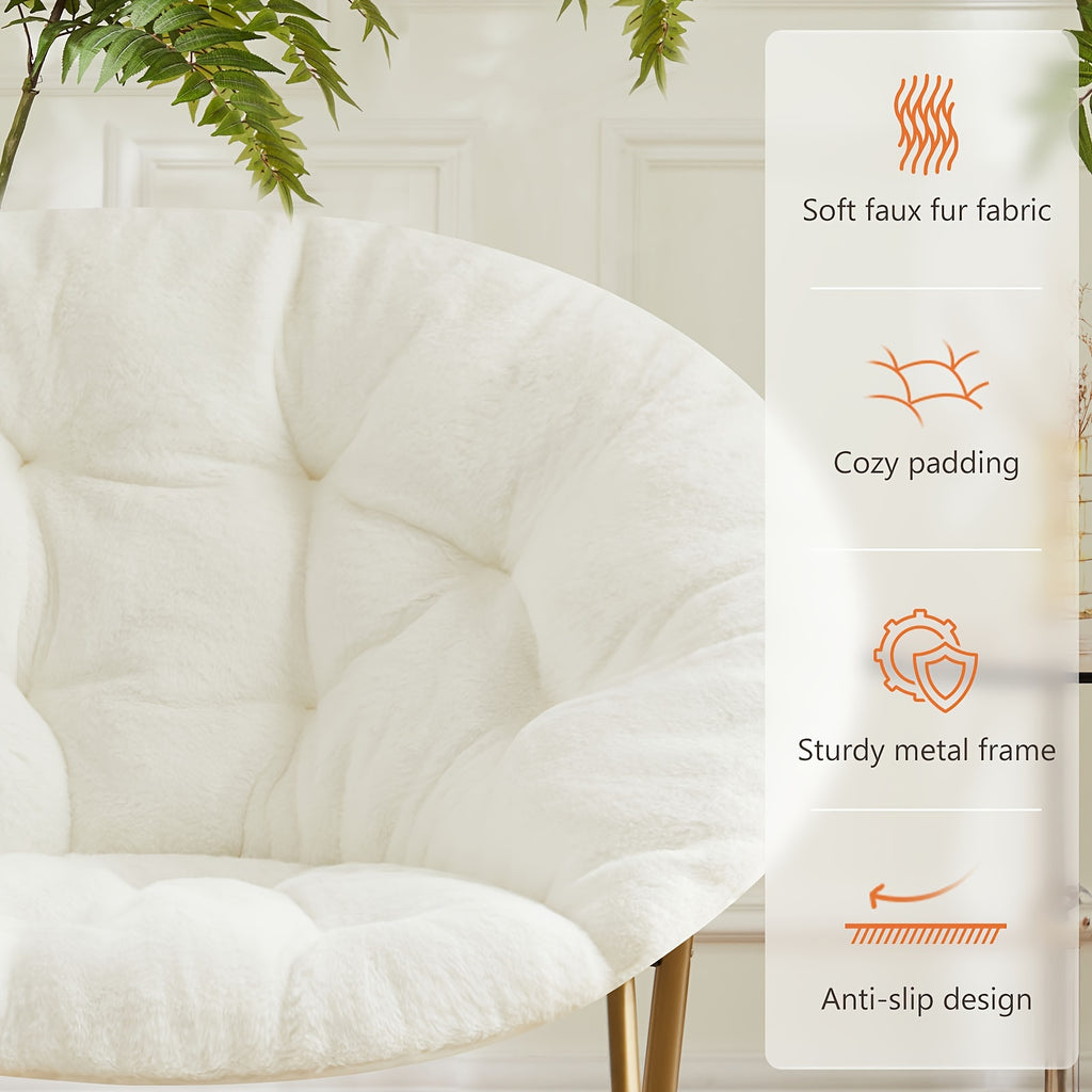 round folding leisure chair perfect relaxing in bedroom - Temu