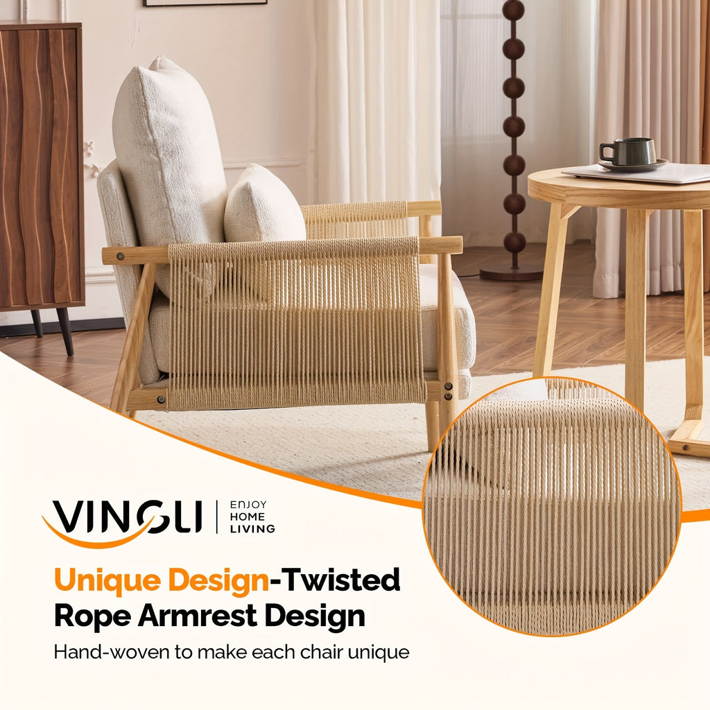 century modern accent chair solid wooden armrests - Temu