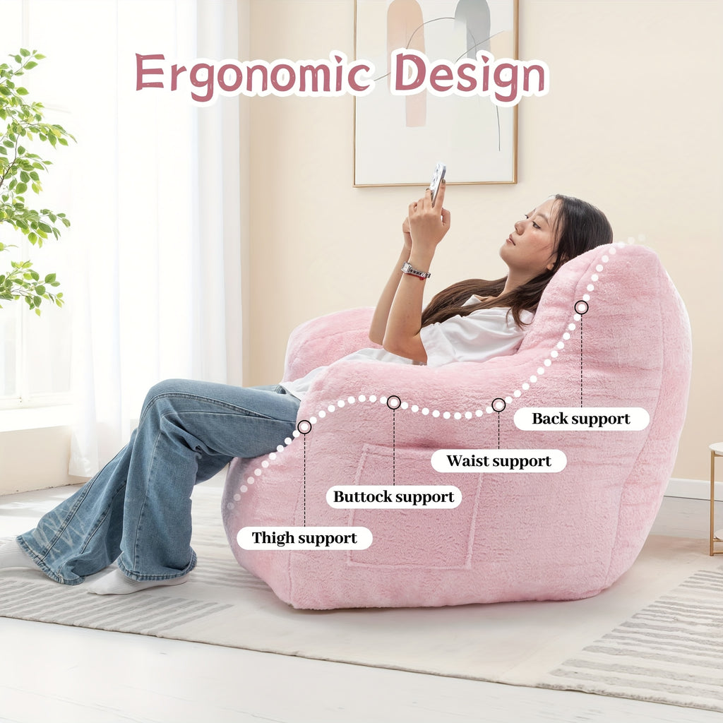 lounge chair comfortable chair sponge filled bean bag sofa - Temu