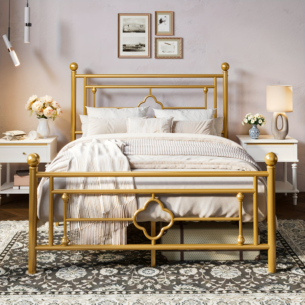 modern metal platform bed frame   art - Temu