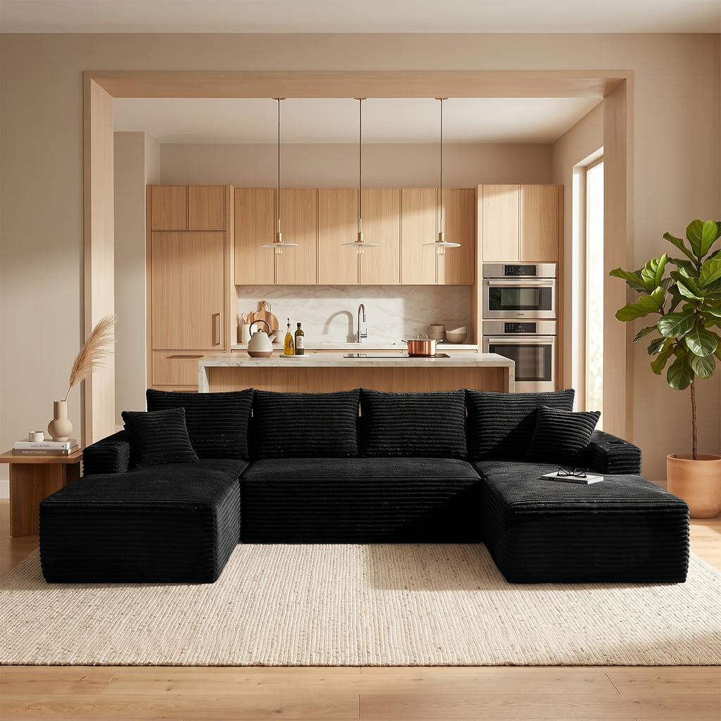134 inch ultra large u shaped cloud sofa suitable living - Temu
