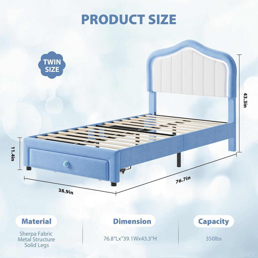 twin xl twin full size upholstered bed frame storage drawers - Temu