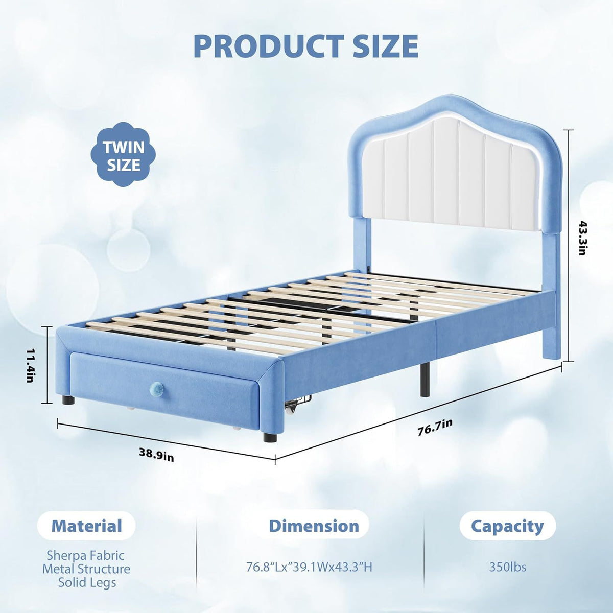 twin xl twin full size upholstered bed frame storage drawers - Temu