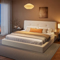 cloud bed frame adjustable headboard upholstered soft king - Temu