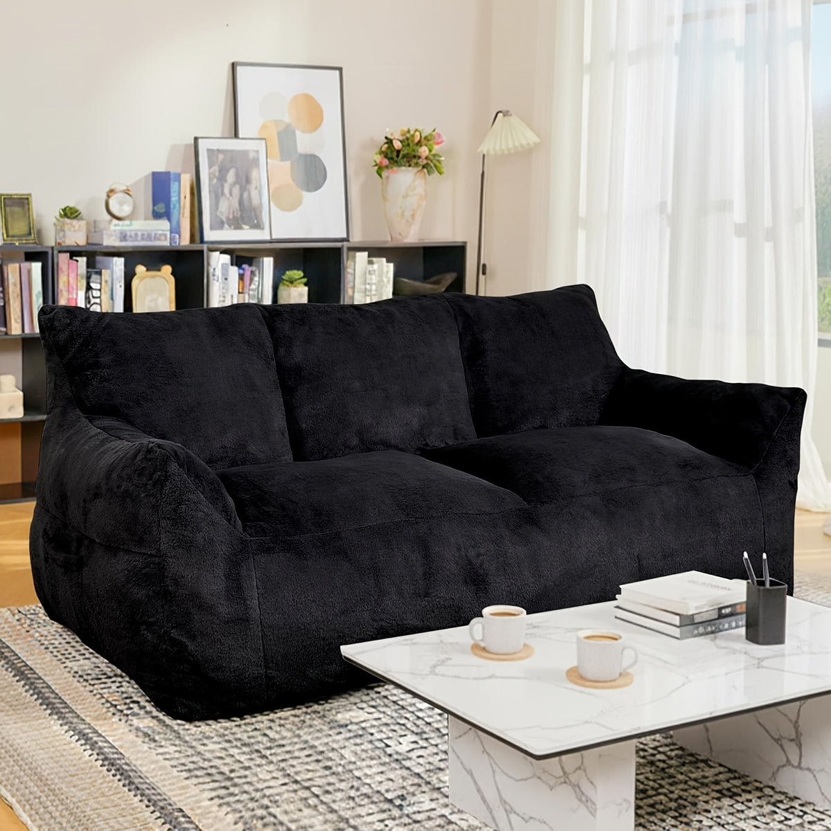 loveseat sofa oversized lounge sofa   fluffy lazy sofa - Temu