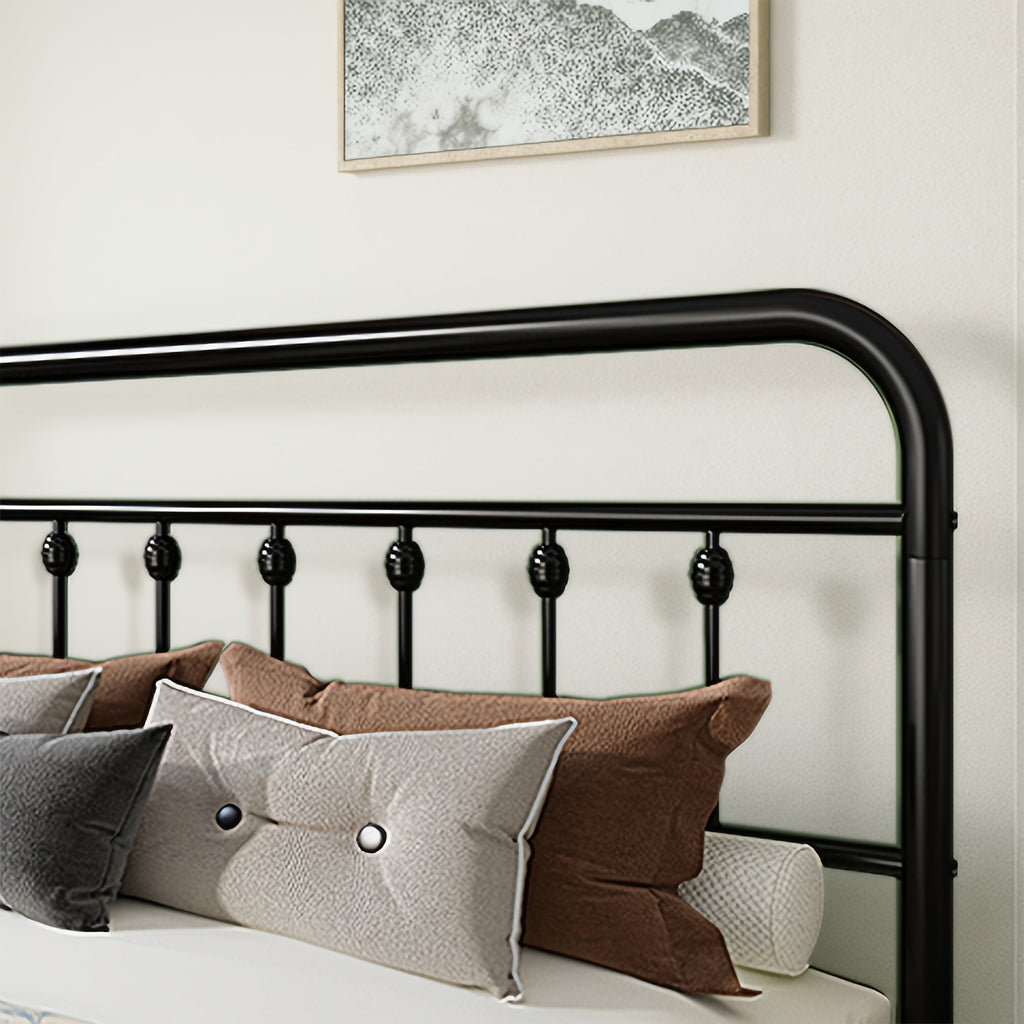 14 inch vintage metal bed frame iron headboard footboard - Temu