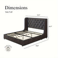 modern upholstered queen bed frame velvet headboard curved - Temu