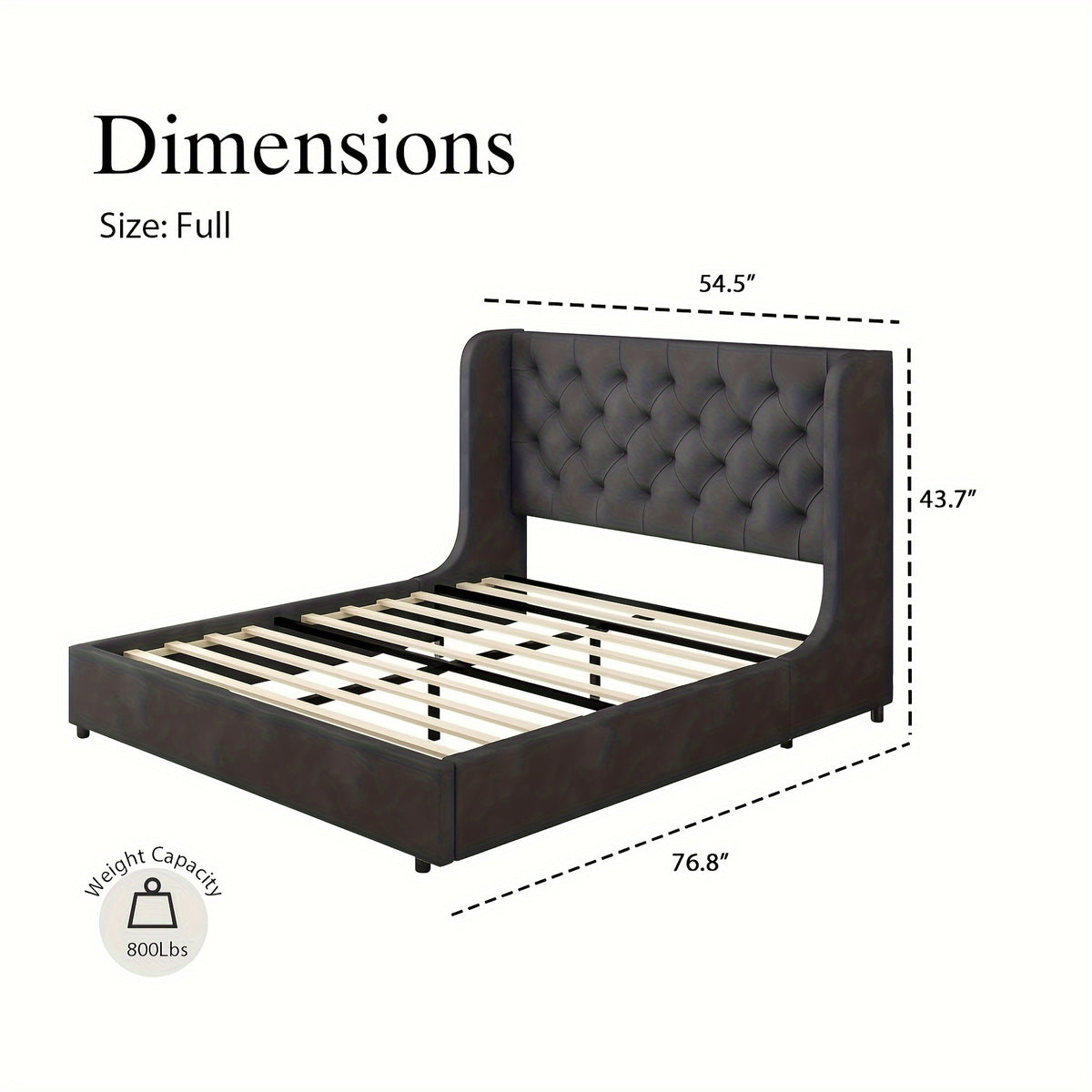modern upholstered queen bed frame velvet headboard curved - Temu