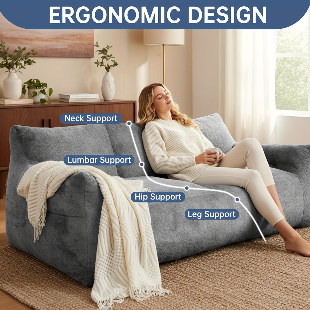 loveseat sofa oversized lounge sofa   fluffy lazy sofa - Temu