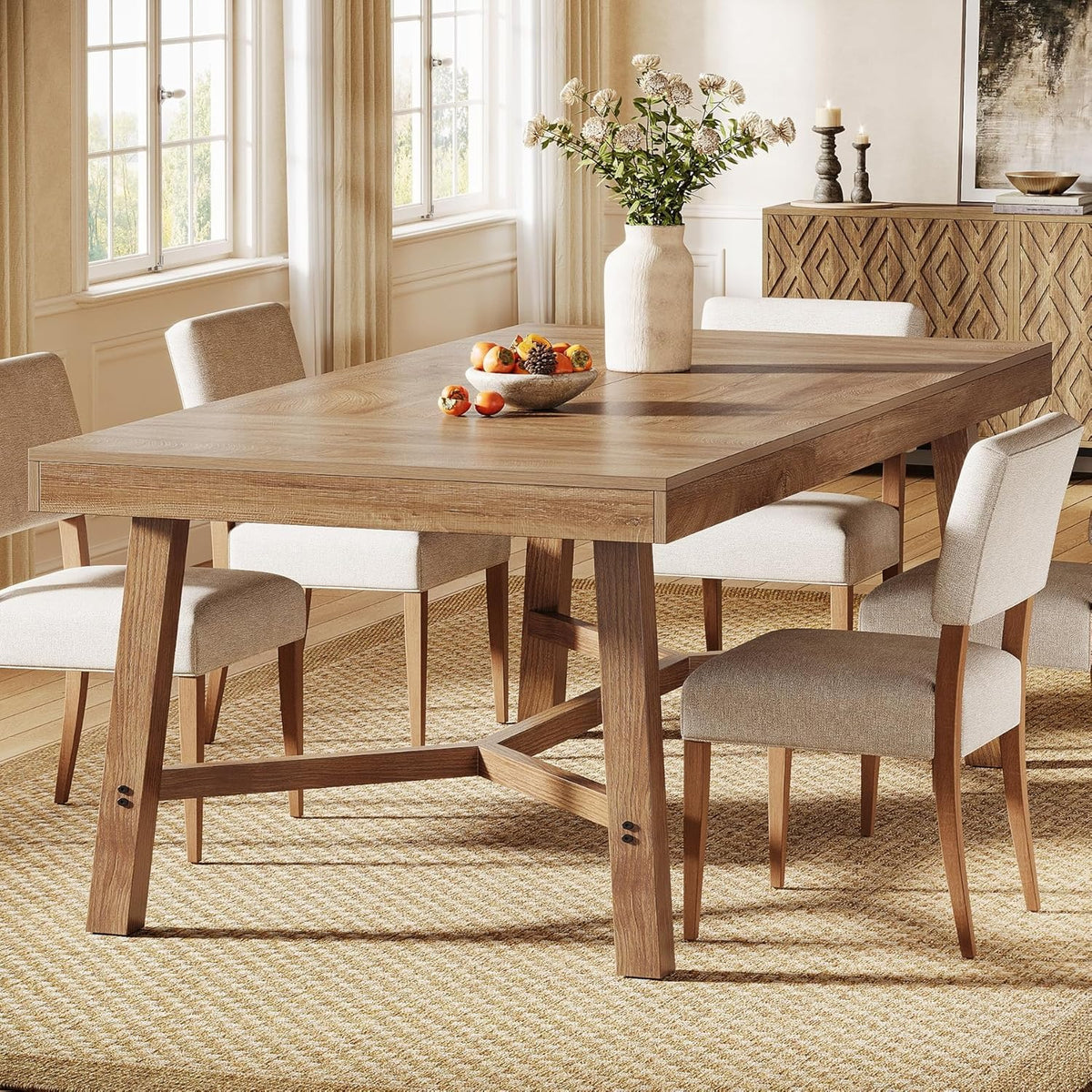 70 9 inch dining table 6 8 large farmhouse kitchen table - Temu