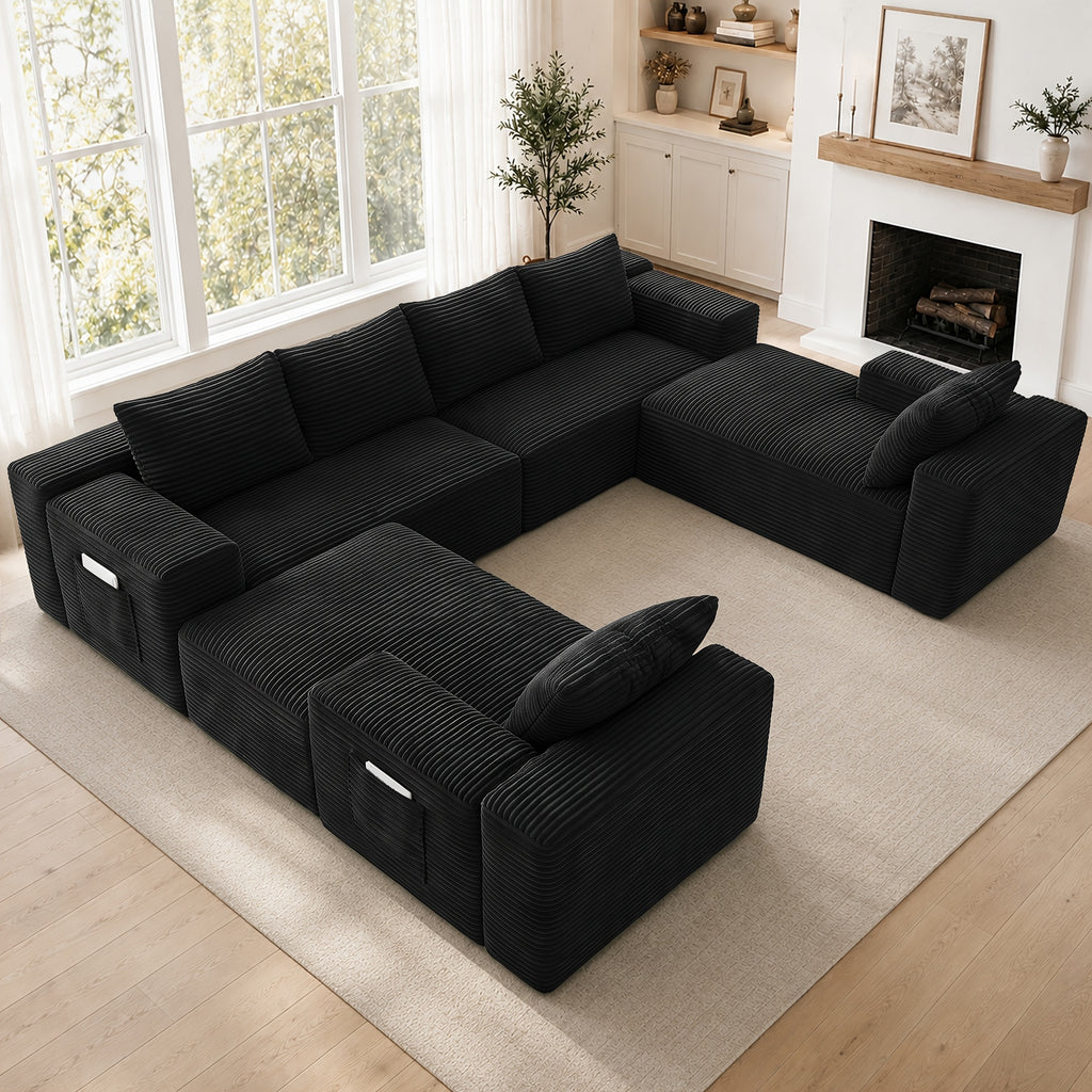121 u shaped modular sectional sofa suitable holiday - Temu